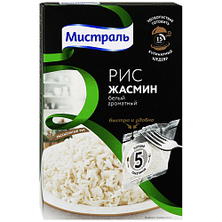 РИС ЖАСМИН МИСТРАЛЬ (ПАКЕТ) 400ГР