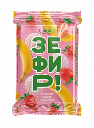 ЗЕФИР СЛАСТИ СО ВКУСОМ БАНАНА И КЛУБНИКИ 320ГР