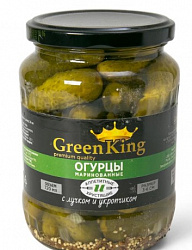 ОГУРЦЫ МАРИНОВАННЫЕ 3-6СМ ГРИН КИНГ СТ/Б 720МЛ