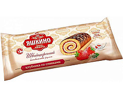 РУЛЕТ ЯШКИНО КЛУБНИКА СО СЛИВКАМИ 200ГР