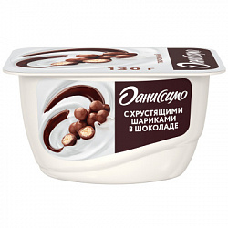 БЗМЖ ТВОРОЖОК ДАНИССИМО 7,2% ХРУСТ ШАРИКИ НАТУРАЛЬНЫЙ 130ГР