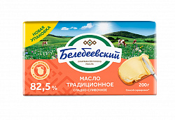 БЗМЖ МАСЛО БЕЛЕБЕЕВСКОЕ ТРАДИЦИОННОЕ СЛИВ 82,5% 170ГР