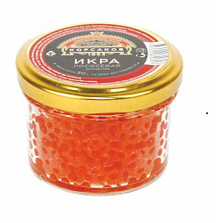 ИКРА ЛОСОСЕВАЯ ЗЕРНИСТАЯ  КОРСАКОВ 1853 90ГР