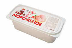 БЗМЖ МОРОЖЕНОЕ ПЕСТРАВКА ПЛ-Р С АРОМ. КЛУБН.15% КОНТЕЙНЕР  2,3КГ