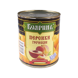 ПЕРСИКИ ГРЕЧЕСКИЕ БОЯРИН ПОЛОВИНКИ 850МЛ ПЕРСИКИ ГРЕЧЕСКИЕ БОЯРИН ПОЛОВИНКИ 850МЛ