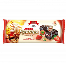 МИНИ-РУЛЕТЫ БИСКВИТНЫЕ КЛУБНИКА СО СЛИВКАМИ ТМ РУССКИЙ БИСКВИТ 175ГР МИНИ-РУЛЕТЫ БИСКВИТНЫЕ КЛУБНИКА СО СЛИВКАМИ ТМ РУССКИЙ БИСКВИТ 175ГР