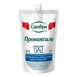 СОУС МАЙОНЕЗНЫЙ СДОБРИ ПРОВАНСАЛЬ 40% 350ГР ДПД