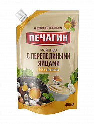 МАЙОНЕЗ ПЕЧАГИН C ПЕРЕПЕЛИНЫМИ ЯЙЦАМИ  50% 400МЛ ДПДЗ