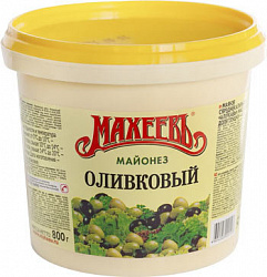 МАЙОНЕЗ МАХЕЕВ ОЛИВКОВЫЙ 50,5% 820МЛ ВЕДРО