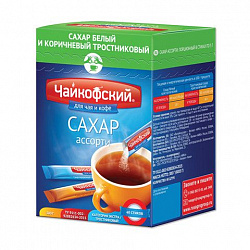 САХАР ПОРЦИОННЫЙ В СТИКАХ ЧАЙКОФСКИЙ ГОСТ 60ШТ 300ГР