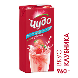 БЗМЖ МОЛОКО ЧУДО 2% 950МЛ КЛУБНИКА