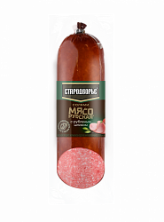 КОЛБАСА В/К  МЯСОРУБСКАЯ САЛЯМИ С РУБЛЕНЫМ ШПИКОМ СРЕЗ В/У 350ГР