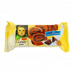 РУЛЕТ АЛЕНКА БИСКВИТНЫЙ МОЛОЧНЫЙ ШОКОЛАД 200ГР