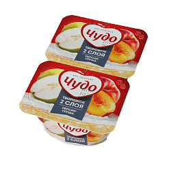 БЗМЖ ТВОРОЖОК ЧУДО ПЕРСИК-ГРУША 4,2% 100ГР