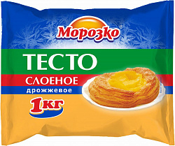 ТЕСТО СЛОЕНОЕ ДРОЖ.МОРОЗКО 1КГ ТЕСТО СЛОЕНОЕ ДРОЖ.МОРОЗКО 1КГ