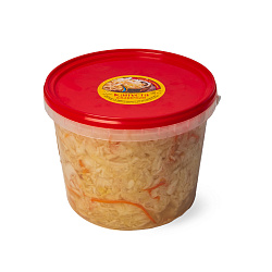 САЛАТ ПО-РУССКИ КАПУСТА КВАШЕНАЯ "ЛОВЕЦ УДАЧИ" ВЕДРО 2,5КГ