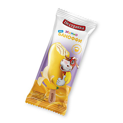 БЗМЖ МОРОЖЕНОЕ ПЕСТРАВКА ЭСКИМО ПЛ БАНОФФИ В ГЛАЗУРИ СО ВКУСОМ БАНАНА 70ГР