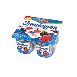 ЙОГУРТ ЭРМИГУРТ МОЛОЧНЫЙ 3,2% ЛЕСНЫЕ ЯГОДЫ 100ГР
