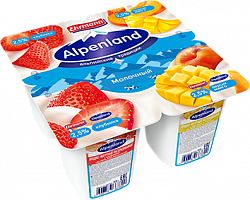 СЗМЖ ЙОГУРТ ЭРМАНН АЛЬПЕНЛЭНД ФРУКТОВЫЙ 2,5% КЛУБНИКА/ПЕРСИК/МАНГО 95ГР