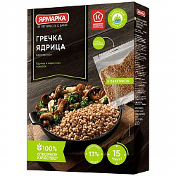 КРУПА ГРЕЧА ЯДРИЦА ФЕРМЕРСКАЯ ЯРМАРКА (ПАКЕТЫ) 400ГР