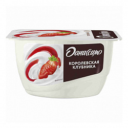 БЗМЖ ТВОРОЖОК ДАНИССИМО 5,6% КОРОЛЕВСКАЯ КЛУБНИКА 130ГР