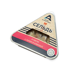 ПРЕСЕРВЫ ДАРЫ АТЛАНТИДЫ СЕЛЬДЬ В МАСЛЕ С ЛУКОМ КЛЮКВОЙ В/У 120ГР