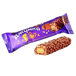 ВАФЛИ ДЖУМКА С МЯГКОЙ КАРАМЕЛЬЮ И ВОЗДУШ КУКУРУЗОЙ 37ГР