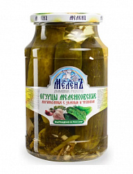 ОГУРЦЫ МЕЛЕНЬ МЕЛЬНКОВСКИЕ  МАРИНОВАННЫЕ  900ГР