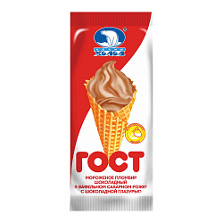 БЗМЖ МОРОЖЕНОЕ НЧ ГОСТ РОЖОК ГИГАНТ ПЛОМБИР ШОКОЛАДНЫЙ 110ГР