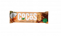 БАТОНЧИК ФИТНЕСШОК ГЛАЗИРОВАННЫЙ КОКОС/МОЛОЧНАЯ КАРАМЕЛЬ 35ГР