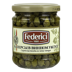 КАПЕРСЫ В ВИН УКСУСЕ FEDERICI СТ/Б 210ГР