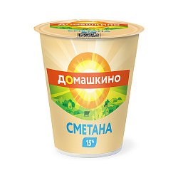 БЗМЖ СМЕТАНА СЕЛО ДОМАШКИНО 15% 300ГР