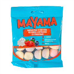 МАРМЕЛАД ЖЕВ МАЯМА ВКУС. ЧЕРНИКИ И КЛУБ СО СЛИВКАМИ  70ГР