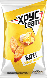 СУХАРИКИ ХРУС-TEAM БАГЕТ СЫРНОЕ АССОРТИ 60ГР