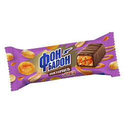 КОНФЕТЫ БАТОНЧИК СЛАСТИ ФОН-БАРОН АРАХИС И МЯГКАЯ КАРАМЕЛЬ С КУРАГОЙ 0,5КГ