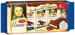ПИРОЖНЫЕ АЛЕНКА БИСКВИТНЫЕ ВКУС СЛИВОЧНЫЙ КРЕМ 200ГР