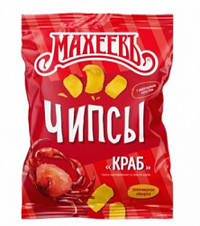 ЧИПСЫ МАХЕЕВ 80ГР СО ВКУСОМ КРАБА