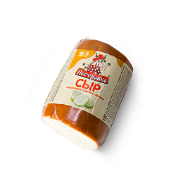 БЗМЖ СЫР КОЛБАСНЫЙ 40% ПЕСТРАВСКИЙ С ОГУРЧИКАМИ И ЗЕЛЕНЬЮ /ВЕС