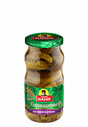 ОГУРЦЫ КОРНИШОНЫ ДЯДЯ ВАНЯ ПО ФРАНЦУЗСКИ 460ГР СТ/Б
