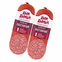 КОЛБАСА В/К СЕРВЕЛАТ ОХОТНИЧИЙ (1+1)  ДЫМ ДЫМЫЧ 300ГР