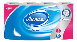 ТУАЛЕТНАЯ БУМАГА ЛИЛИЯ 2СЛ 8РУЛ