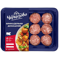 ФРИКАДЕЛЬКИ ДОМАШНИЕ СВИНИНА ГОВЯДИНА ОХЛ ЗА ЛОТ 0.36 КГ*4 (1.44КГ) (ТМ ЧЕРКИЗОВО)