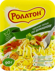 ЛАПША РОЛЛТОН КУРИЦА ПО-ДОМАШНЕМУ 90ГР