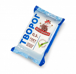 БЗМЖ ТВОРОГ ПЕСТРАВКА 0,3% 180ГР ФЛОУ-ПАК