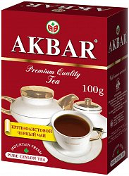 ЧАЙ АКБАР ЧЕРНЫЙ ЦЕЙЛОН КР/ЛИСТ МЕДАЛЬ 100ГР