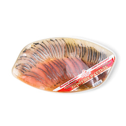 ГОРБУША И СЕЛЬДЬ ФИЛЕ-КУСОЧКИ В МАСЛЕ ОВАЛ ВКУСНОЕ МОРЕ 180ГР