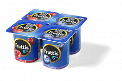 БЗМЖ ЙОГУРТ ФРУТТИС СЛИВ.ЛАКОМ ВИШНЯ-ЧЕРНИКА 5% 115ГР