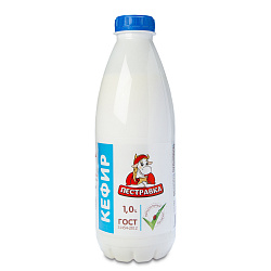 БЗМЖ КЕФИР ПЕСТРАВКА 1% 930ГР ПЭТ