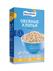 ХЛОПЬЯ  ОВСЯНЫЕ НЕЖНЫЕ МИСТРАЛЬ 400ГР