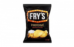 ЧИПСЫ FRY’S РИФЛЕНЫЕ ЛИСИЧКИ В СМЕТАНЕ 130Г